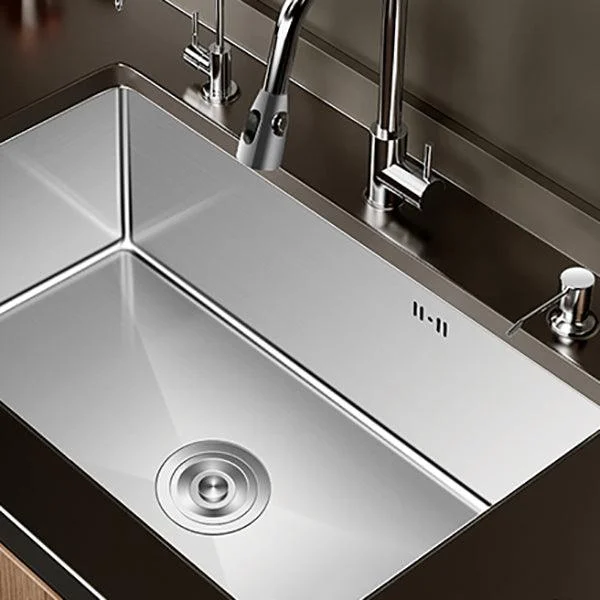 Single Bowl Kitchen Sink Stainless Steel Rectangular Undermount Kitchen Sink with Tap -Bathlova