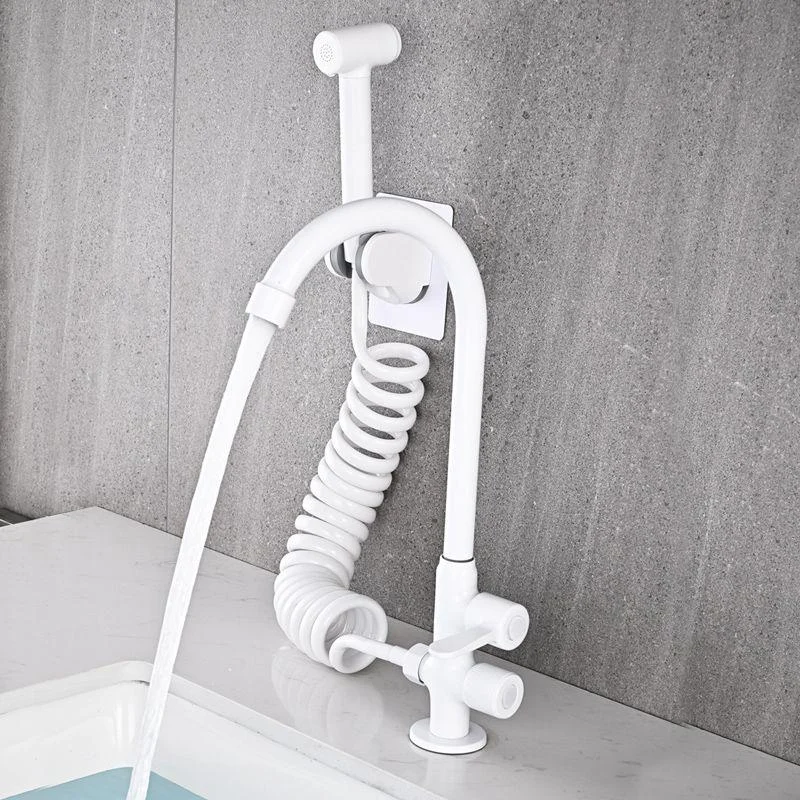 Single Cold Tap Solid Color High Arc Deck Mounted Bathtub Tap -Bathlova