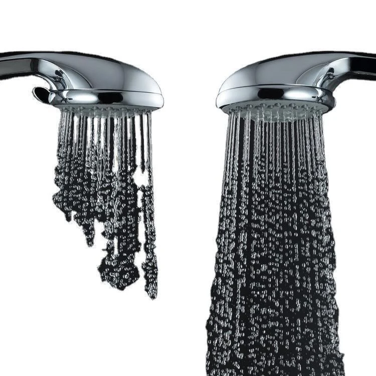 Single Dual Shower Head Square High Arch Shower Head Combo in Chrome -Bathlova