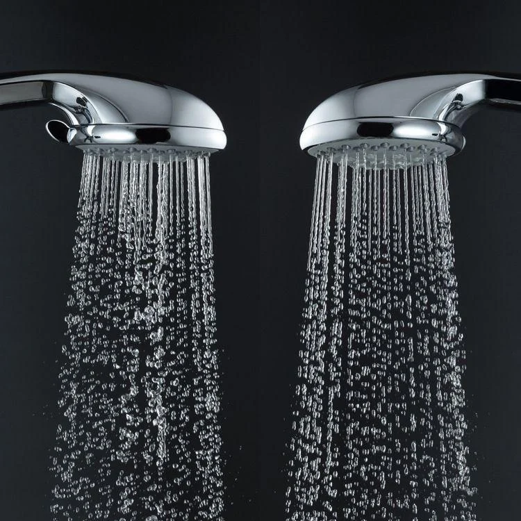 Single Dual Shower Head Square High Arch Shower Head Combo in Chrome -Bathlova