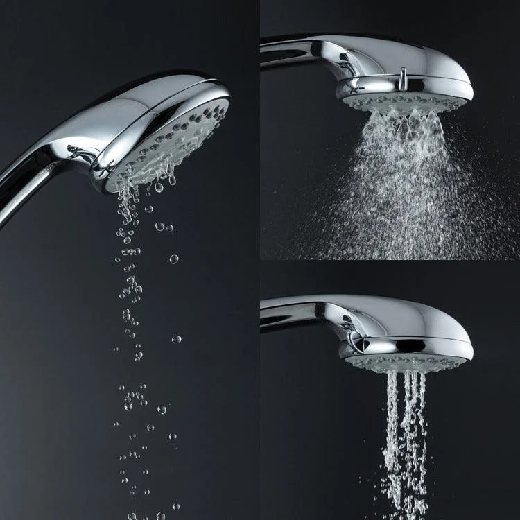 Single Dual Shower Head Square High Arch Shower Head Combo in Chrome -Bathlova