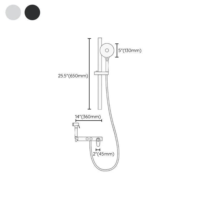 Single Hand Shower Modern Shower Tap Wall Mounted Shower Trim -Bathlova