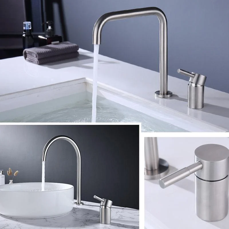 Single Handle Basin Tap Circular Luxury Vanity Sink Tap for Bathroom -Bathlova