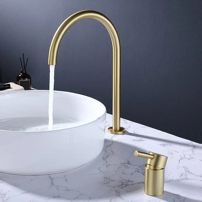 Single Handle Basin Tap Circular Luxury Vanity Sink Tap for Bathroom -Bathlova