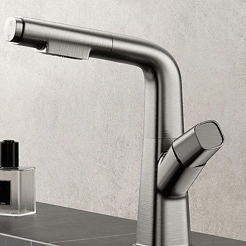 Single Handle Bathroom Tap Modern Style Widespread Sink Tap with Brass Material -Bathlova