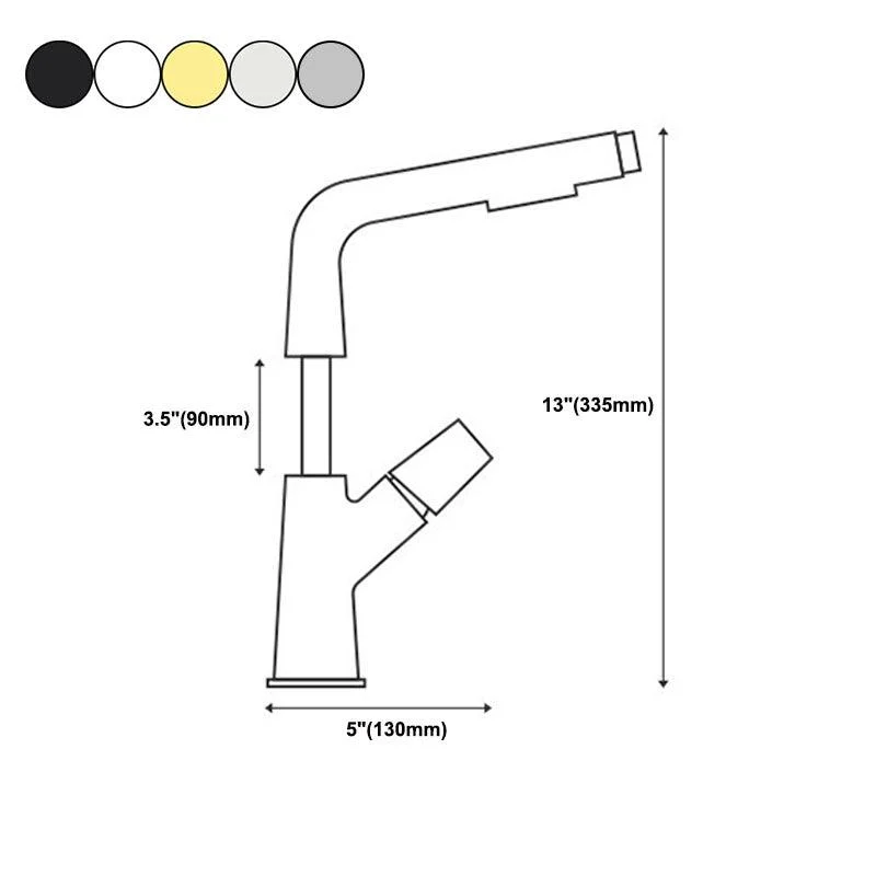 Single Handle Bathroom Tap Modern Style Widespread Sink Tap with Brass Material -Bathlova