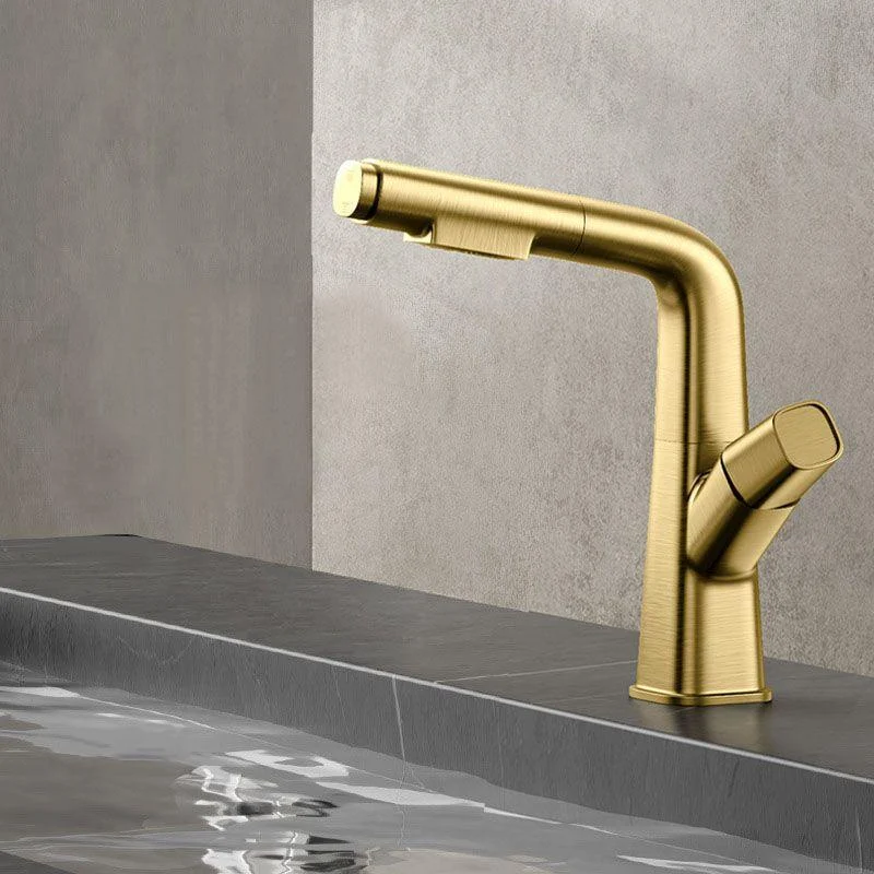 Single Handle Bathroom Tap Modern Style Widespread Sink Tap with Brass Material -Bathlova