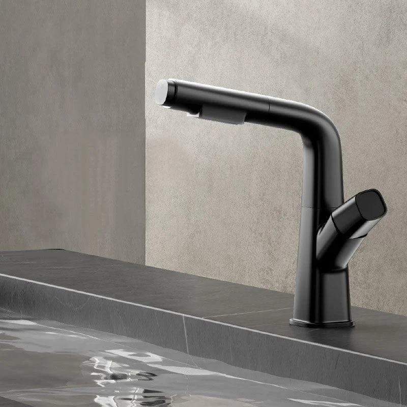 Single Handle Bathroom Tap Modern Style Widespread Sink Tap with Brass Material -Bathlova