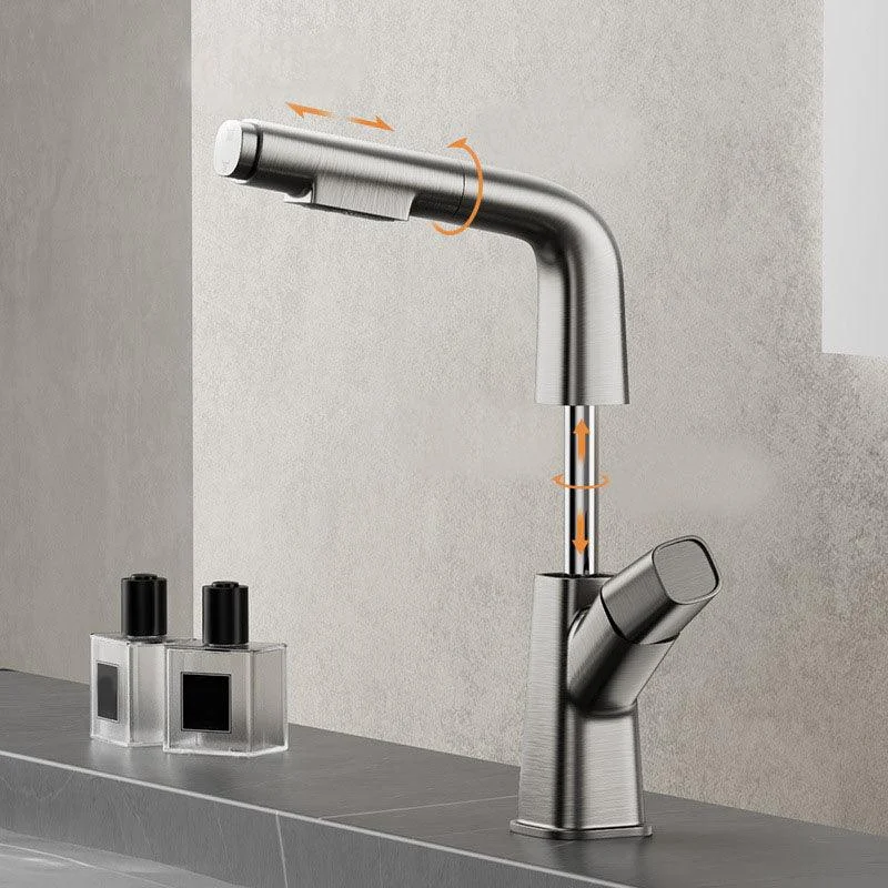 Single Handle Bathroom Tap Modern Style Widespread Sink Tap with Brass Material -Bathlova