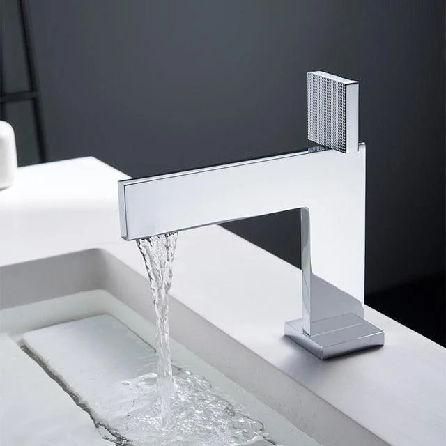 Single Handle Bathroom Vanity Tap Square Luxury Basin Mixer Tap -Bathlova