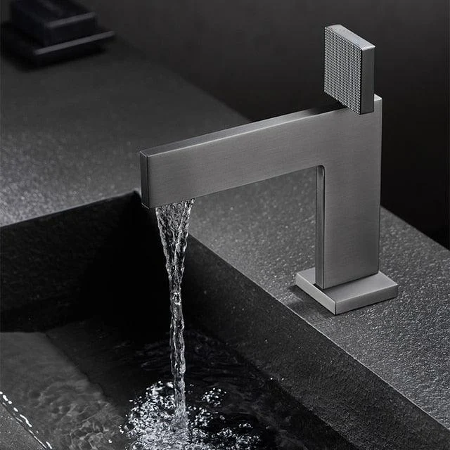 Single Handle Bathroom Vanity Tap Square Luxury Basin Mixer Tap -Bathlova