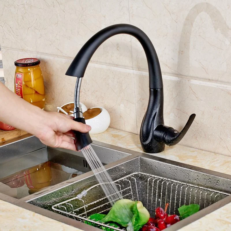 Single Handle Deck Mounted Pull Out Spout Tap -Bathlova