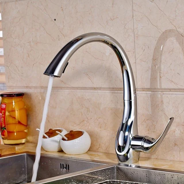 Single Handle Deck Mounted Pull Out Spout Tap -Bathlova