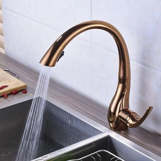 Single Handle Deck Mounted Pull Out Spout Tap -Bathlova