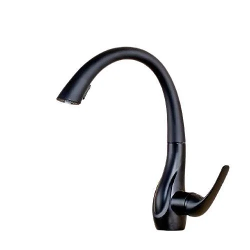 Single Handle Deck Mounted Pull Out Spout Tap -Bathlova