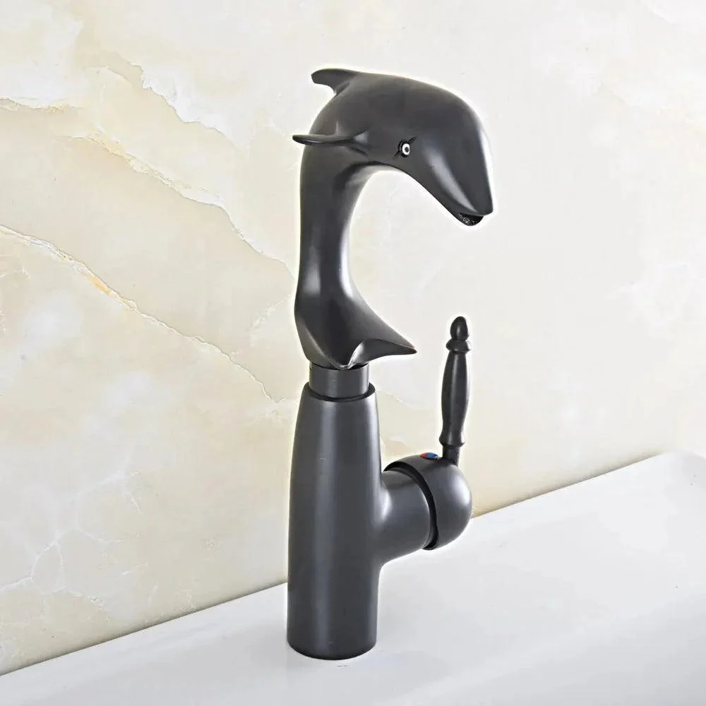 Single Handle Lever Cute Animal Dolphin Style Sink Tap Mixer Tap -Bathlova