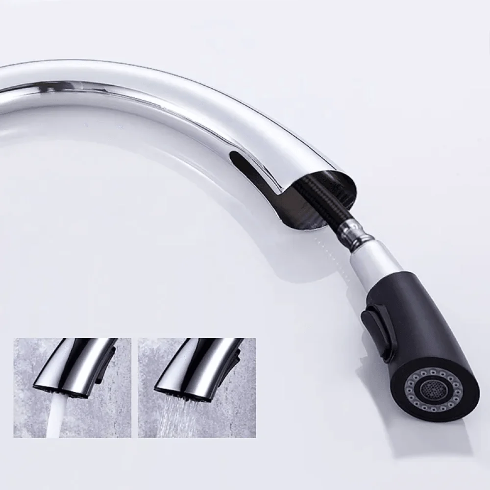 Single Handle Rotatable Kitchen Tap with Dual-Function Spray -Bathlova