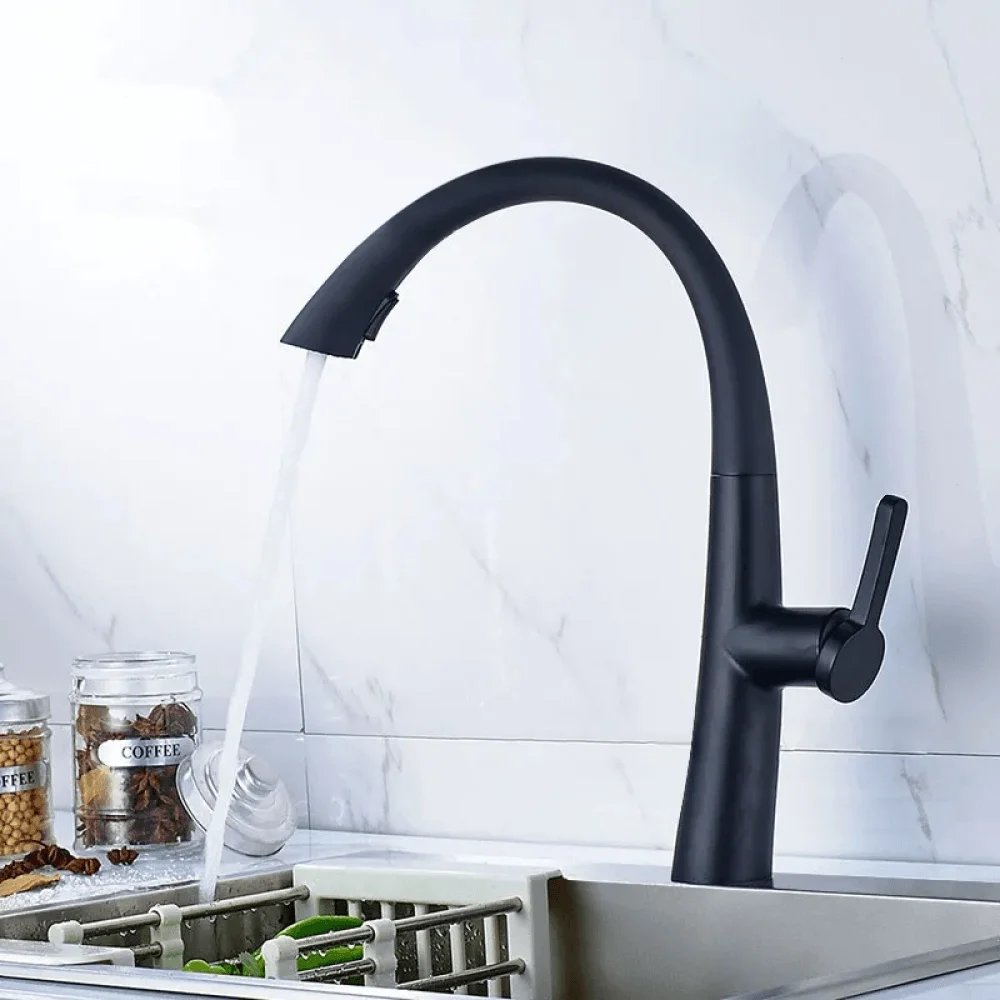 Single Handle Rotatable Kitchen Tap with Dual-Function Spray -Bathlova