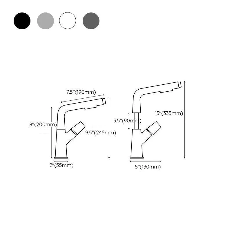 Single Handle Tap Contemporary Style Sink Tap for Bathroom -Bathlova