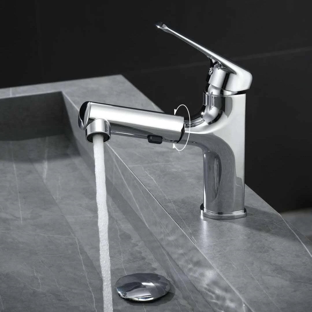 Single Handle Tap Contemporary Vessel Sink Tap with Lever Handle -Bathlova