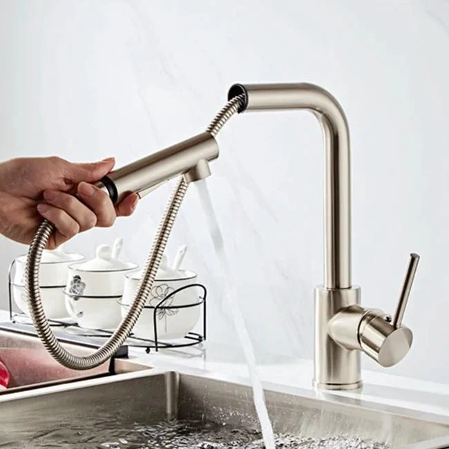 Single Hole 360 Degree Swivel Handle Kitchen Tap -Bathlova