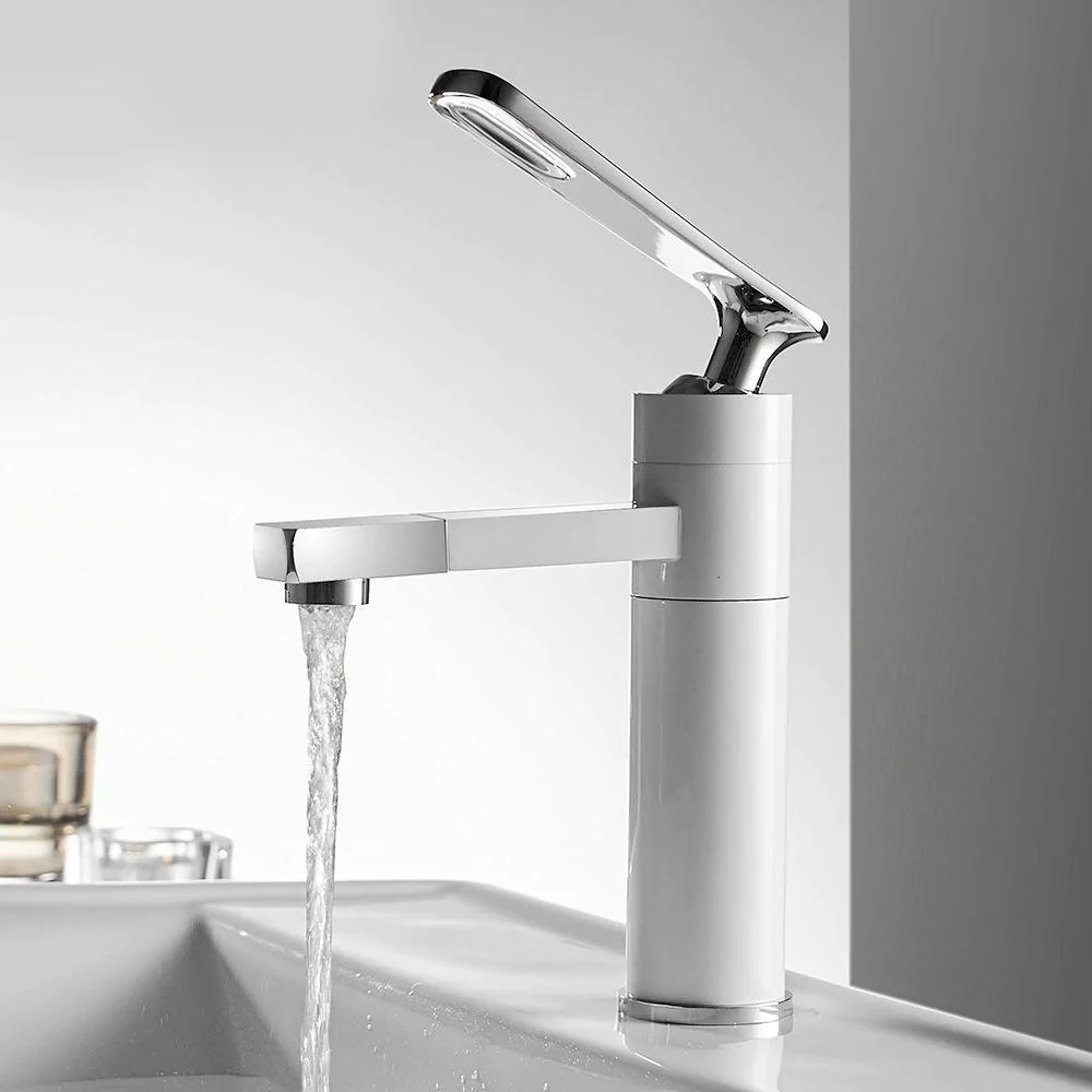 Single Hole Basin Tap Brass Deck Mounted Bathroom Mixer Tap -Bathlova