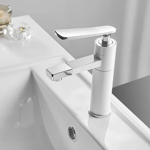 Single Hole Basin Tap Brass Deck Mounted Bathroom Mixer Tap -Bathlova