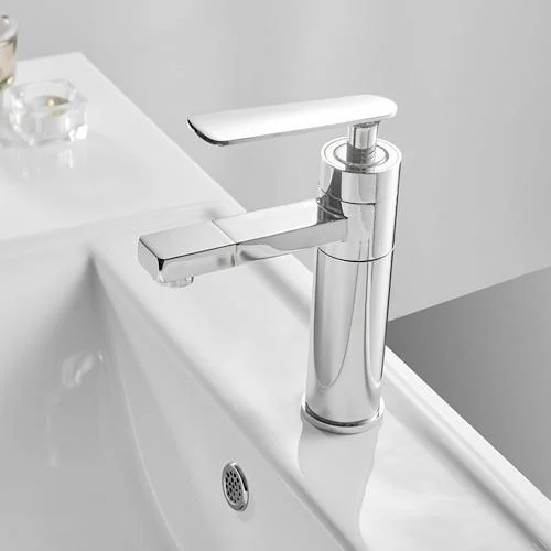 Single Hole Basin Tap Brass Deck Mounted Bathroom Mixer Tap -Bathlova