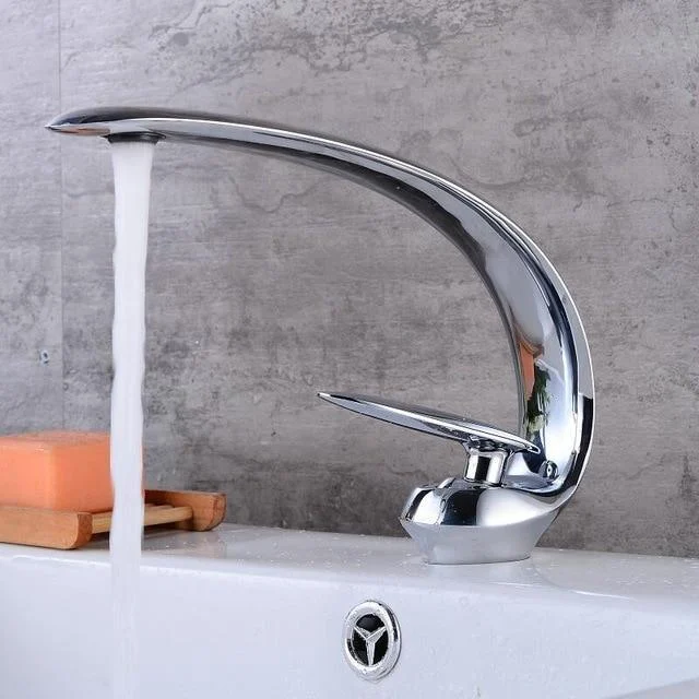 Single Hole Deck Mount Bathroom Crane Basin Tap -Bathlova