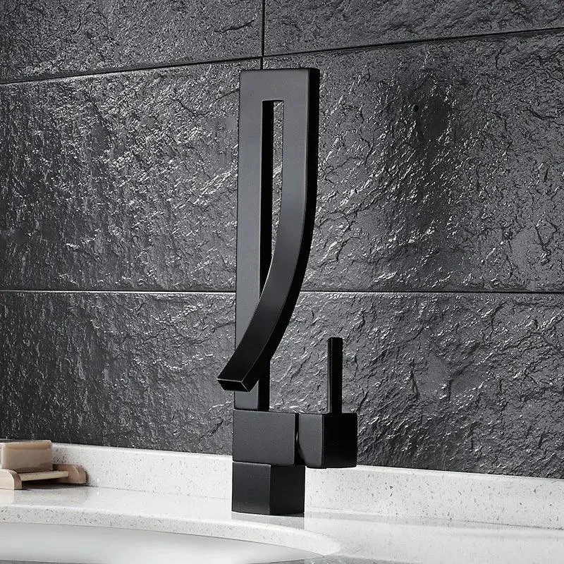 Single-Hole Deck Mounted Waterfall Bathroom Tap -Bathlova