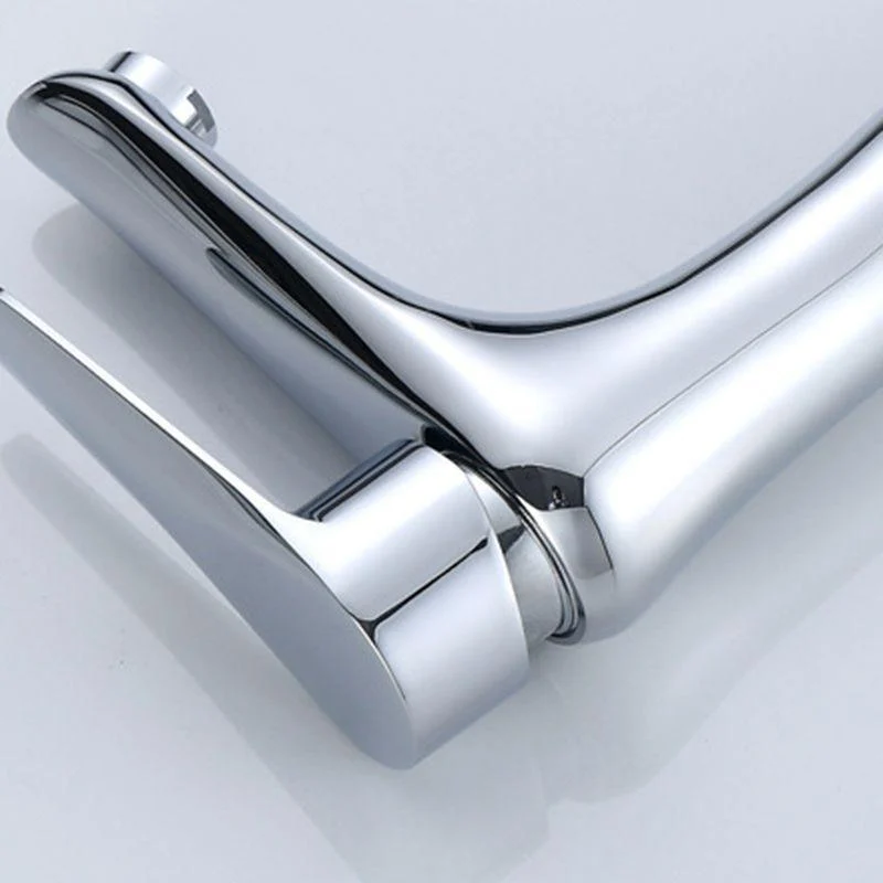 Single Hole Lavatory Tap Lever Handle 1 Hole Tap for Bathroom -Bathlova