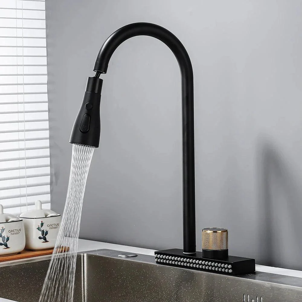 Single Hole Tap With Temperature Scale 2 Ways Kitchen Tap -Bathlova