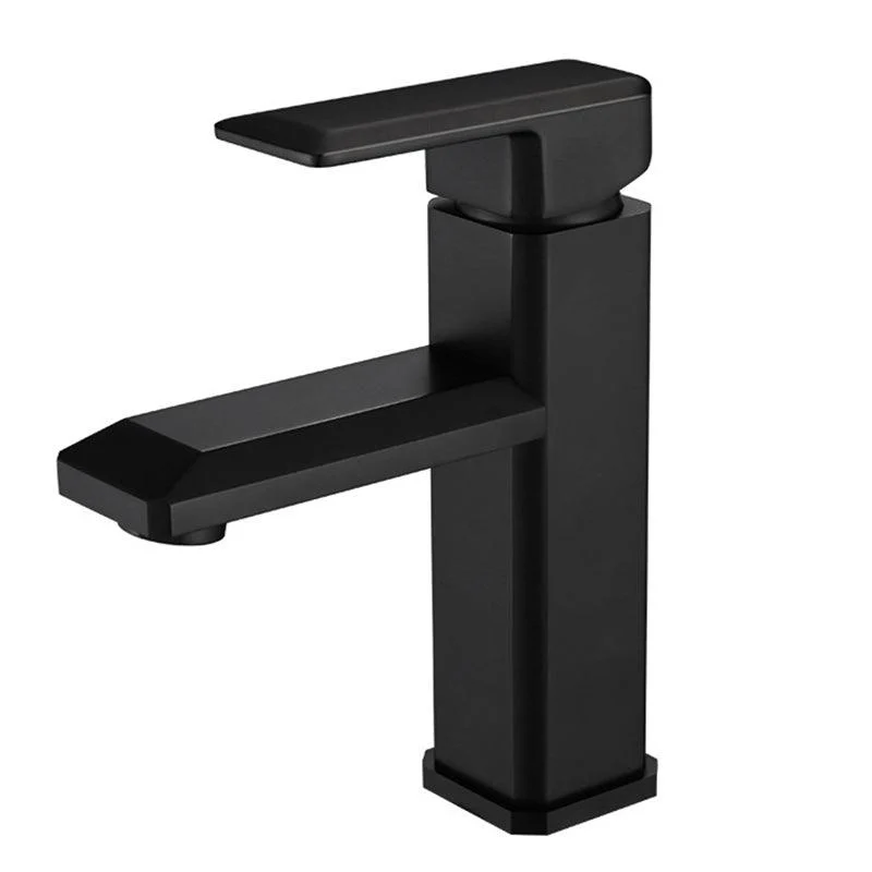 Single Hole Vanity Sink Tap 6.69" H Modern Low-Arc Sink Bathroom Tap -Bathlova