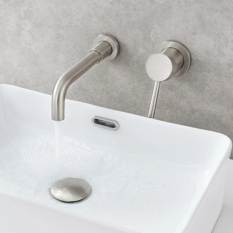 Single Hole Wall Mounted Bathroom Tap Swivel Spout Basin Tap -Bathlova