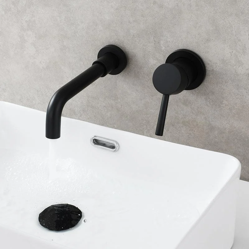 Single Hole Wall Mounted Bathroom Tap Swivel Spout Basin Tap -Bathlova