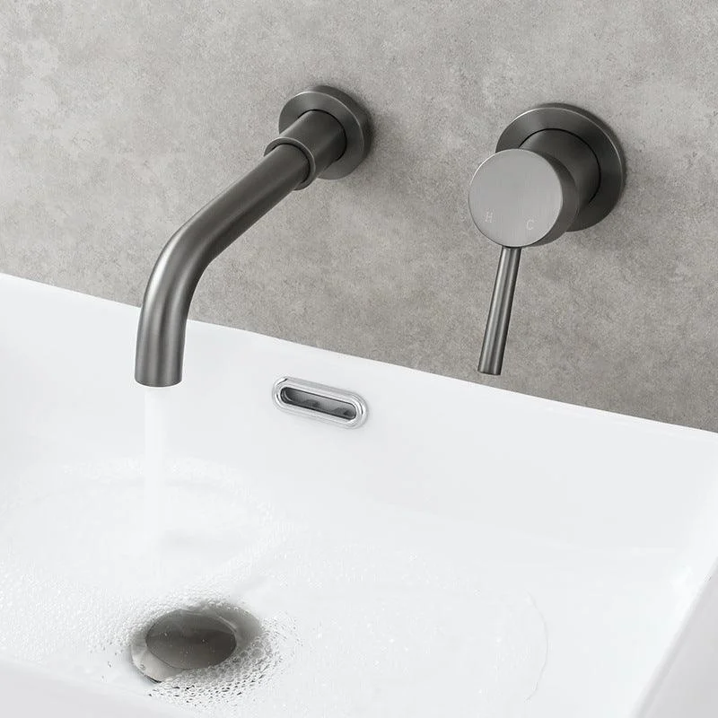 Single Hole Wall Mounted Bathroom Tap Swivel Spout Basin Tap -Bathlova