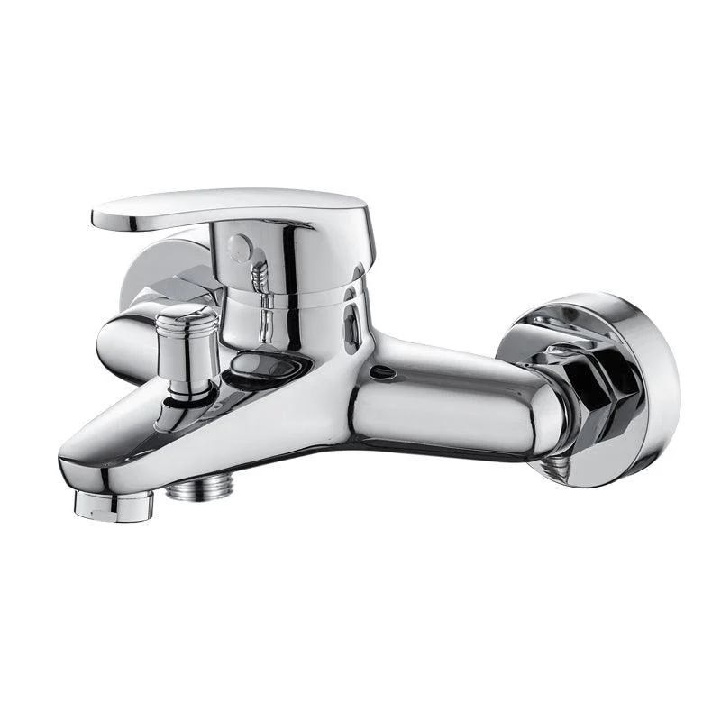 Single Lever Handle Tub Tap 2 Holes Wall-Mounted Handshower Low Arc Tub Filler -Bathlova