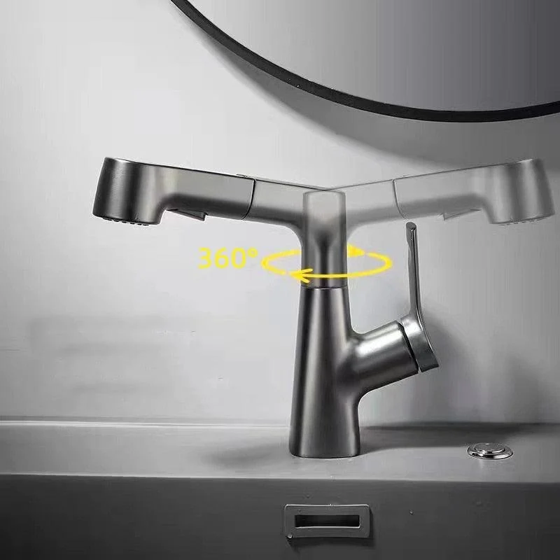 Sink Basin Grey Stainless Steel Water Washing Deck Mounted Mixer Tap -Bathlova