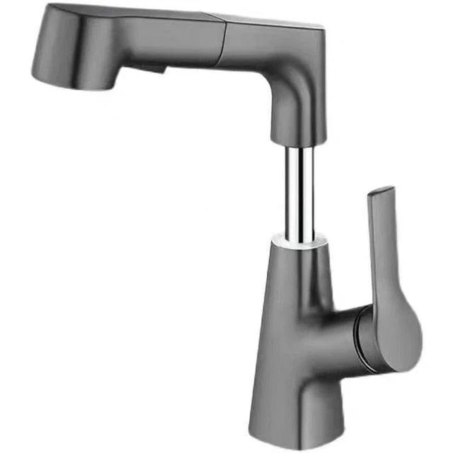 Sink Basin Grey Stainless Steel Water Washing Deck Mounted Mixer Tap -Bathlova