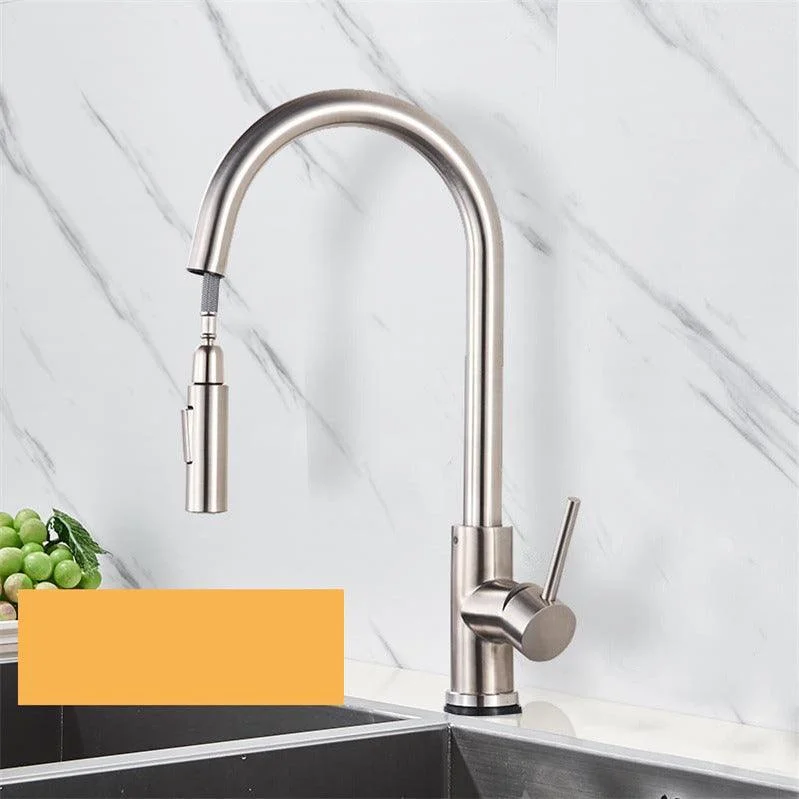 Smart Touch Kitchen Tap Brushed Gold Poll Out Sensor Taps -Bathlova