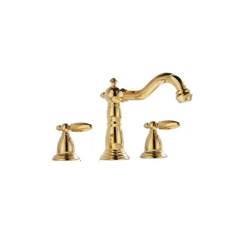 Solid Brass 3 Hole Widespread Bathroom Tap -Bathlova