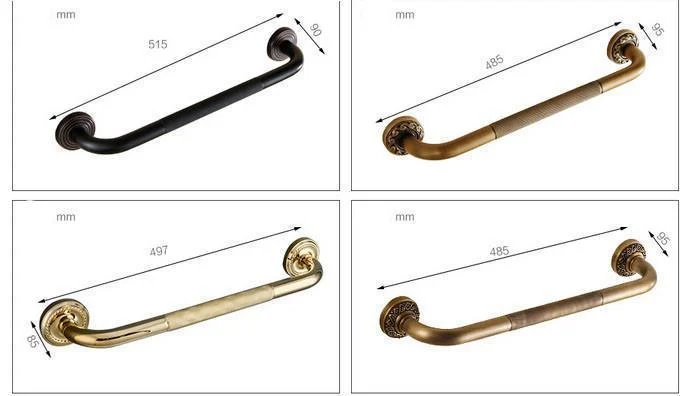 Solid Brass Bathroom Shower Grab Bar -Bathlova