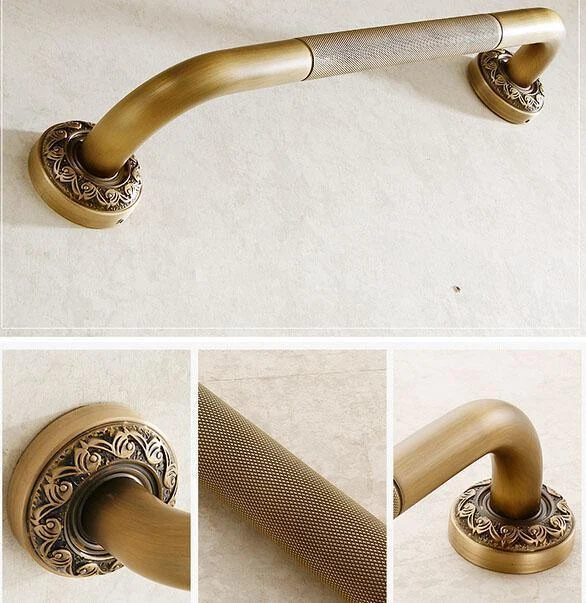 Solid Brass Bathroom Shower Grab Bar -Bathlova