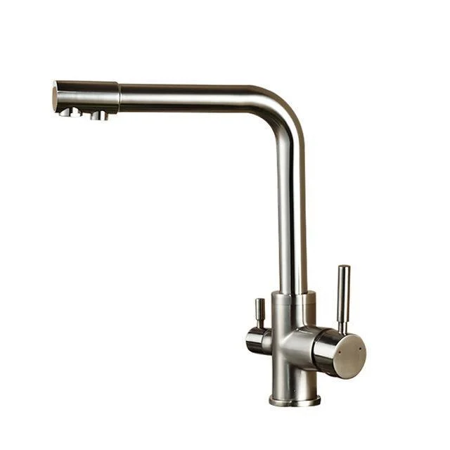 Solid Brass Deck Mount 360 Degree Rotation Kitchen Tap -Bathlova