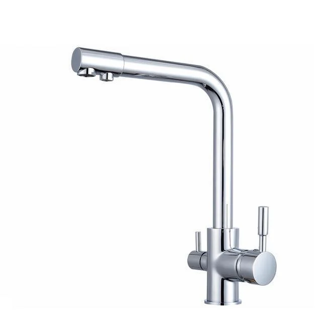 Solid Brass Deck Mount 360 Degree Rotation Kitchen Tap -Bathlova