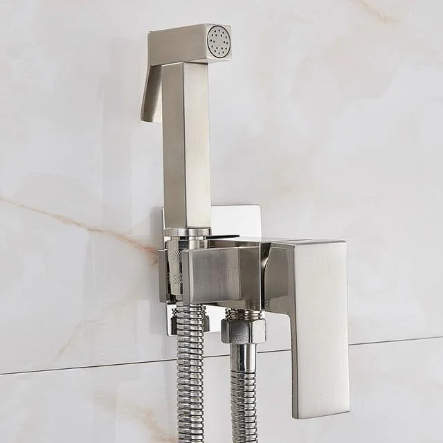 Solid Brass Square Bidet Shower Sprayer Head Tap Bidet In 4 Colors -Bathlova