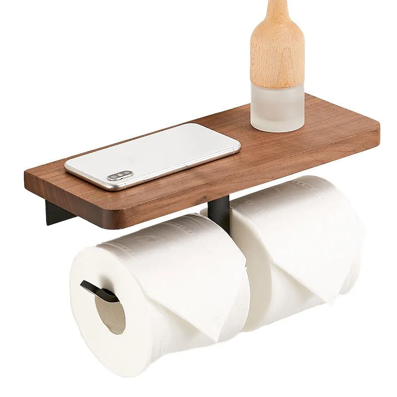 Solid Wood Bathroom Accessory Set Foldable Metal Bathroom Hardware -Bathlova