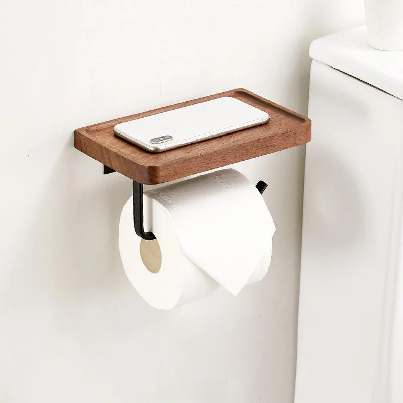 Solid Wood Bathroom Accessory Set Foldable Metal Bathroom Hardware -Bathlova