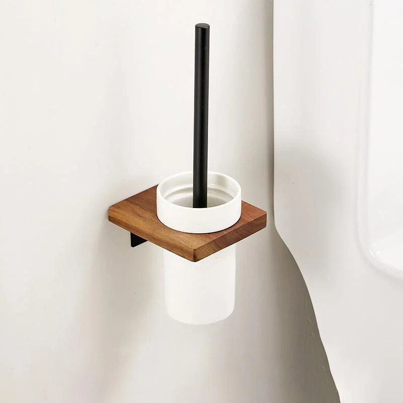 Solid Wood Bathroom Accessory Set Foldable Metal Bathroom Hardware -Bathlova