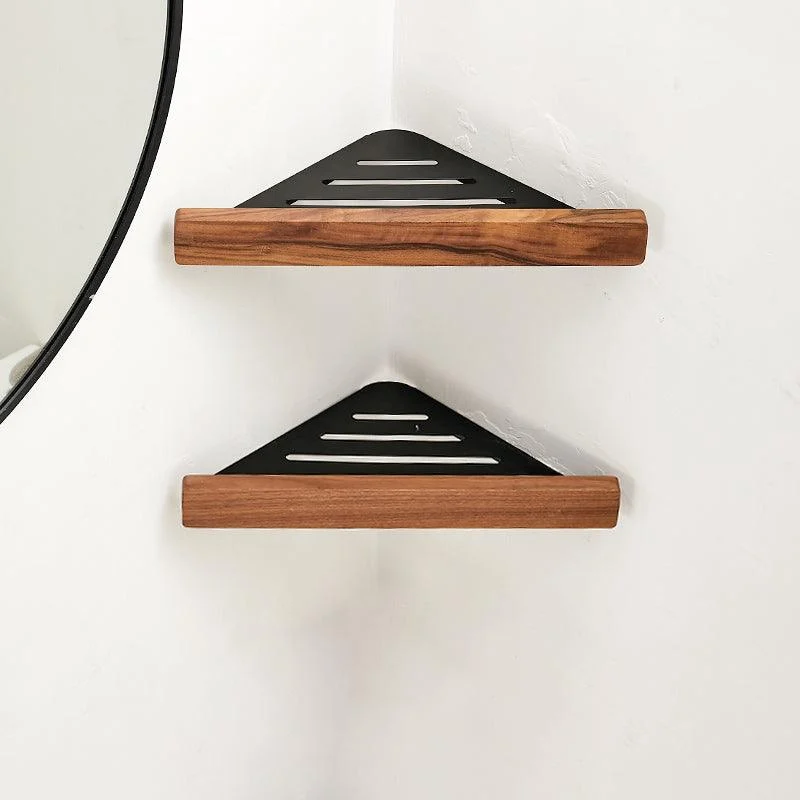 Solid Wood Bathroom Accessory Set Foldable Metal Bathroom Hardware -Bathlova